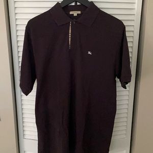 Burberry London Men’s Pique Polo Brown - Large